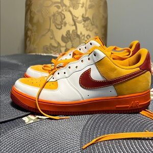 Nike Air Force 1 Sneakers in Orange and Red
